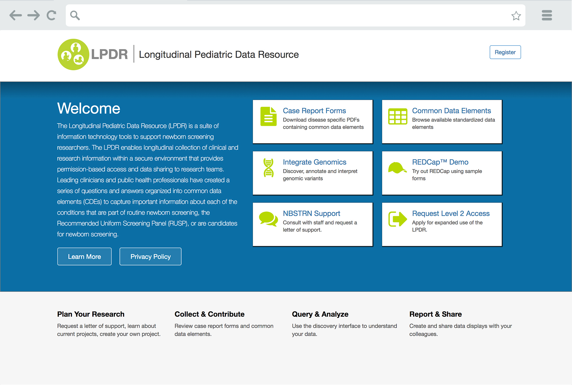 LPDR Landing Page