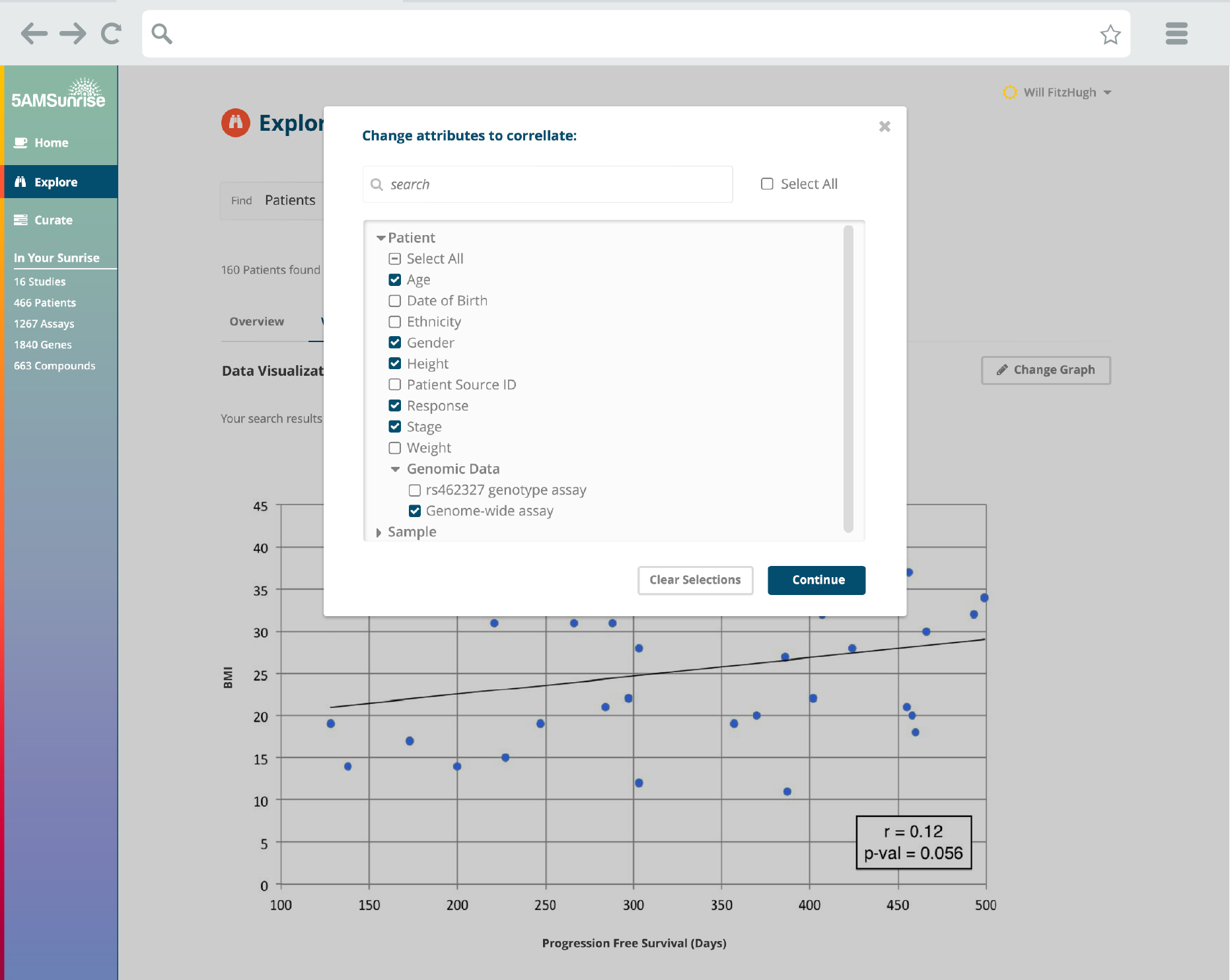 5AM Sunrise Data Visualization Attribute Selection